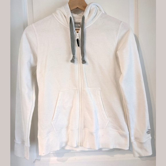 White The North Face Zip Up Hoodie - Picture 2 of 5